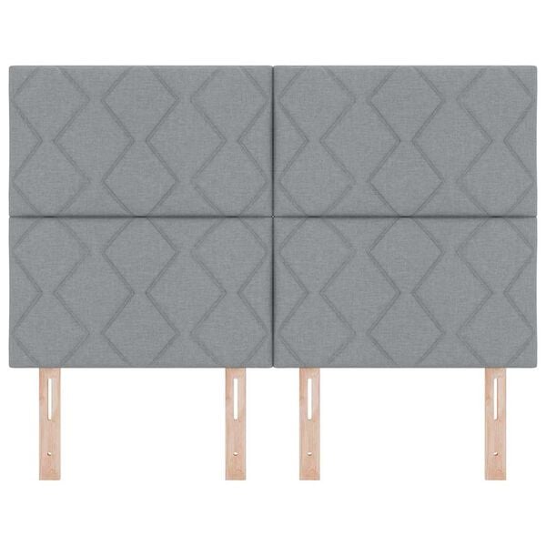 vidaXL T&ecirc;te de lit avec t&ecirc;te de lit Gris clair 160 cm Cuir synth&eacute;tique