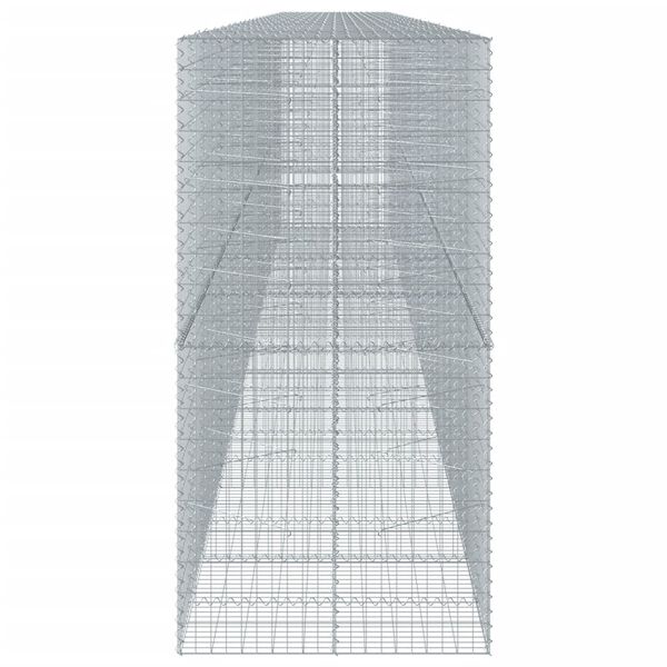 vidaXL Panier gabion avec couvercle 1100x100x200 cm fer galvanisé