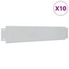 vidaXL Cl&ocirc;ture de pelouse 10 pcs Acier galvanis&eacute; 100x20 cm
