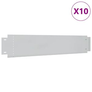 vidaXL Cl&ocirc;ture de pelouse 10 pcs Acier galvanis&eacute; 100x20 cm