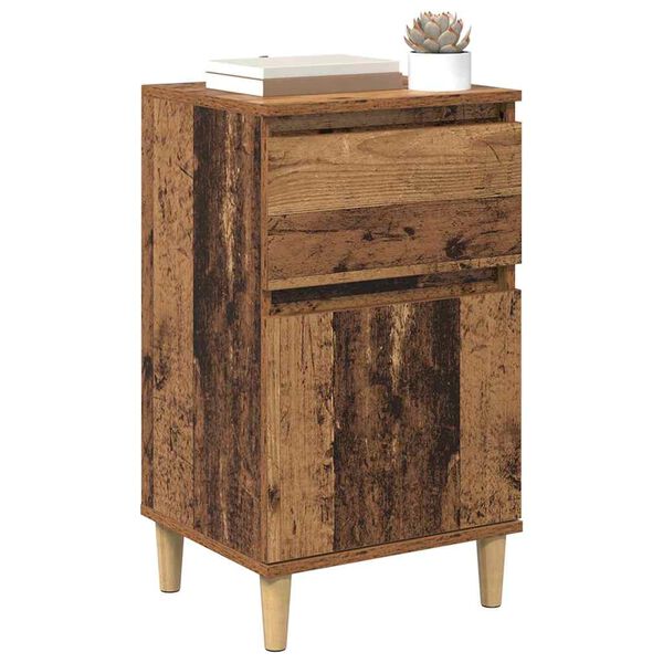 vidaXL Cabinet de chevet Bois ancien 40 x 35 x 70 cm Bois d'ing&eacute;nierie