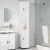 vidaXL Cabinet de salle de bain Blanc brillant 30 x 35 x 192 cm