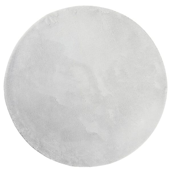 vidaXL Tapis HUARTE &agrave; poils courts doux et lavable gris &Oslash; 120 cm