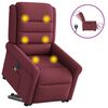 vidaXL Fauteuil inclinable de massage &eacute;lectrique Rouge bordeaux Tissu