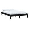vidaXL Cadre de lit sans matelas noir 160x200 cm bois massif