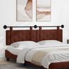 vidaXL T&ecirc;te de lit suspendue Brun Brillant 190 x 55 x 5 cm PU antique