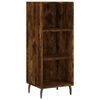vidaXL Buffet haut Ch&ecirc;ne fum&eacute; 34,5x34x180 cm Bois d'ing&eacute;nierie