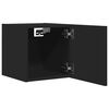 vidaXL Meubles TV muraux 2 pcs Noir 30,5x30x30 cm