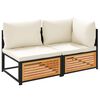 vidaXL Canap&eacute; de jardin avec coussins 2 places bois massif d'acacia