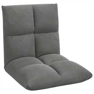 vidaXL Fauteuil de sol ajustable Gris fonc&eacute; Velours