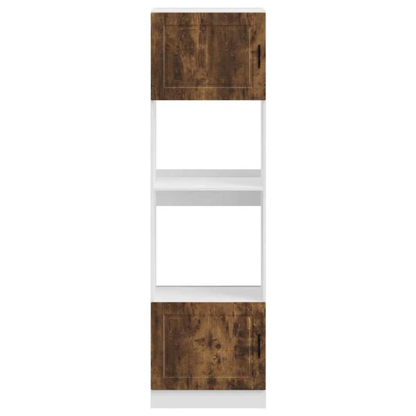 vidaXL Armoires de four 2 pcs Porto ch&ecirc;ne fum&eacute; bois d'ing&eacute;nierie