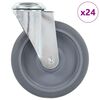 vidaXL 24 pcs Roulettes pivotantes &agrave; trou de boulon 125 mm