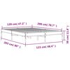 vidaXL Cadre de lit sans matelas sonoma gris 120x200 cm
