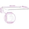 vidaXL Auvent r&eacute;tractable manuel Blanc 4 x 2 m