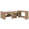 vidaXL Lit haut pour enfants avec bureau 2 pc Ch&ecirc;ne artisanal