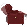 vidaXL Fauteuil de massage inclinable 4 places porte-gobelets bordeaux