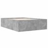 vidaXL Cadre de lit sans matelas gris b&eacute;ton 135x190 cm