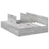 vidaXL Cadre de lit avec rangement Gris Sonoma 150 x 200 cm
