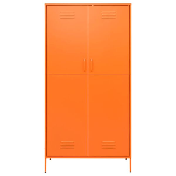vidaXL Garde-robe Orange 90x50x180 cm Acier