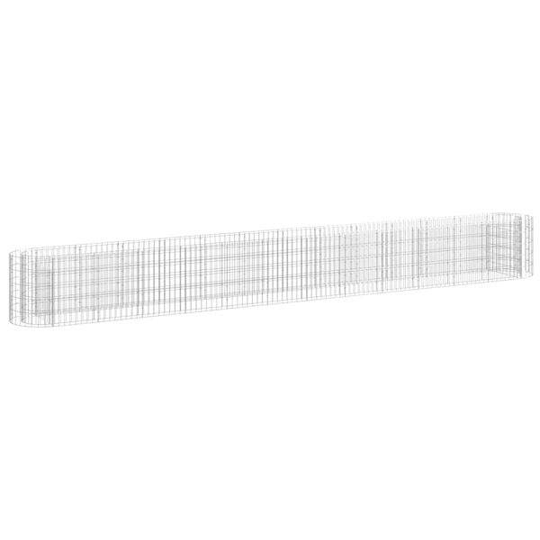 vidaXL Lit surélevé à gabion Fer galvanisé 470x50x50 cm