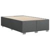 vidaXL Sommier &agrave; lattes de lit avec matelas gris fonc&eacute; 120x190cm tissu