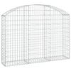 vidaXL Panier de gabions arqué 150x30x100/120 cm Fer galvanisé