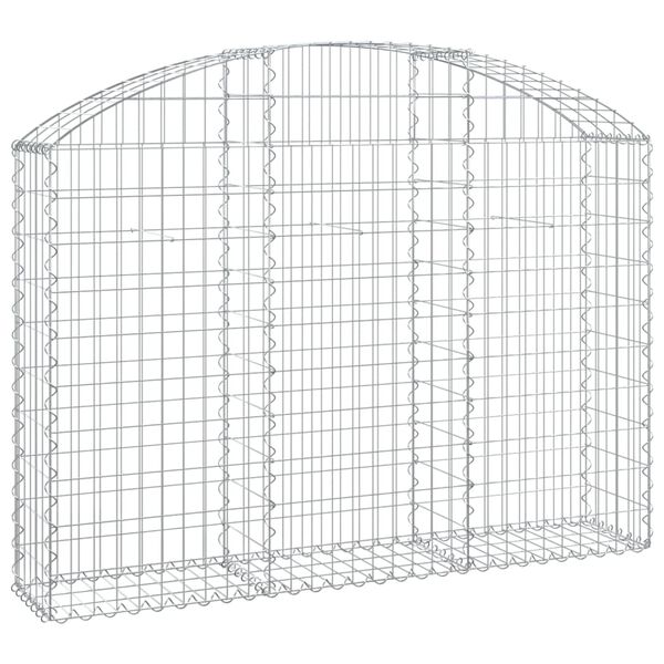 vidaXL Panier de gabions arqué 150x30x100/120 cm Fer galvanisé