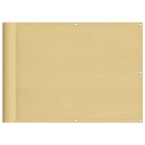vidaXL &Eacute;cran de balcon sable 75x700 cm 100% polyester oxford
