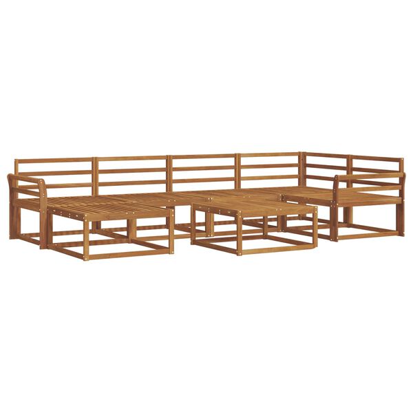 vidaXL Ensemble de canap&eacute;s d'ext&eacute;rieur 7 pcs Naturel