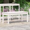 vidaXL Banc de jardin blanc 109x44x45 cm bois massif de pin