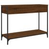 vidaXL Table console ch&ecirc;ne marron 100x34,5x75 cm bois d'ing&eacute;nierie