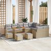 vidaXL Ensemble de canap&eacute; de jardin 13 pcs Beige et Gris clair