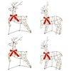 vidaXL Renne de No&euml;l 4 pc 180 LED Blanc chaud