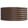 vidaXL Lit surélevé de jardin Acier galvanisé marron