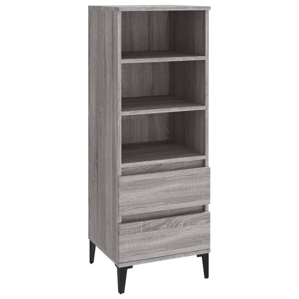 vidaXL Buffet haut Sonoma gris 40x36x110 cm Bois d'ingénierie