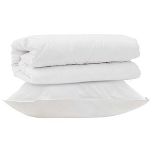 vidaXL Ensemble de Duvet avec oreiller 2 pcs Blanc Microfibre