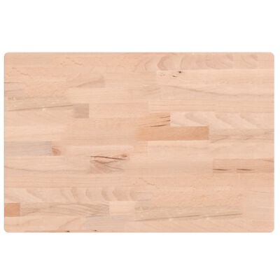 vidaXL Dessus de table 60x40x2,5 cm rectangulaire bois massif de hêtre