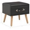 vidaXL Table de chevet Noir 40x35x40 cm Similicuir