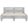 vidaXL Cadre de lit avec LED sans matelas gris b&eacute;ton 150x200 cm