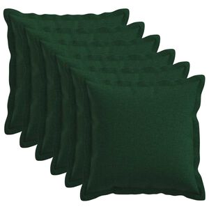vidaXL Housse de coussin 6 pc HOUTEN Vert fonc&eacute; 30 x 30 cm