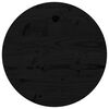 vidaXL Dessus de table rond noir &Oslash;40x3 cm bois de pin massif