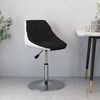 vidaXL Tabouret de bar Noir et blanc Similicuir