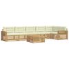 vidaXL Ensemble de canap&eacute;s d'ext&eacute;rieur 7 pc Blanc et cr&egrave;me Polyester