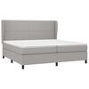 vidaXL Sommier à lattes de lit avec matelas Gris clair 200x200cm Tissu