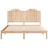 vidaXL Cadre de lit extra long sans matelas 140x210 cm bois massif