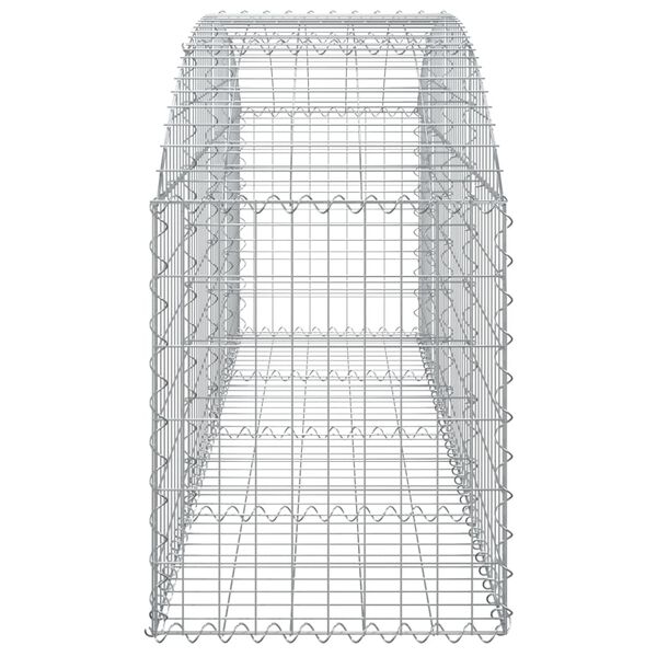 vidaXL Panier de gabions arqu&eacute; 200x50x60/80 cm Fer galvanis&eacute;