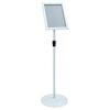 vidaXL Stand de Poster sur Pied Argent&eacute; 33 x 33 x 123 cm PVC et Acier