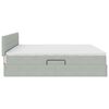 vidaXL Lit de Rangement avec matelas Gris clair 200 x 200 cm Velours