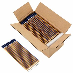 vidaXL Crayons HB &Oslash; 0,7 x 18 cm Bleu et Jaune Bois de peuplier solide