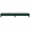 vidaXL Cadre de lit sans matelas vert fonc&eacute; 100x210 cm velours